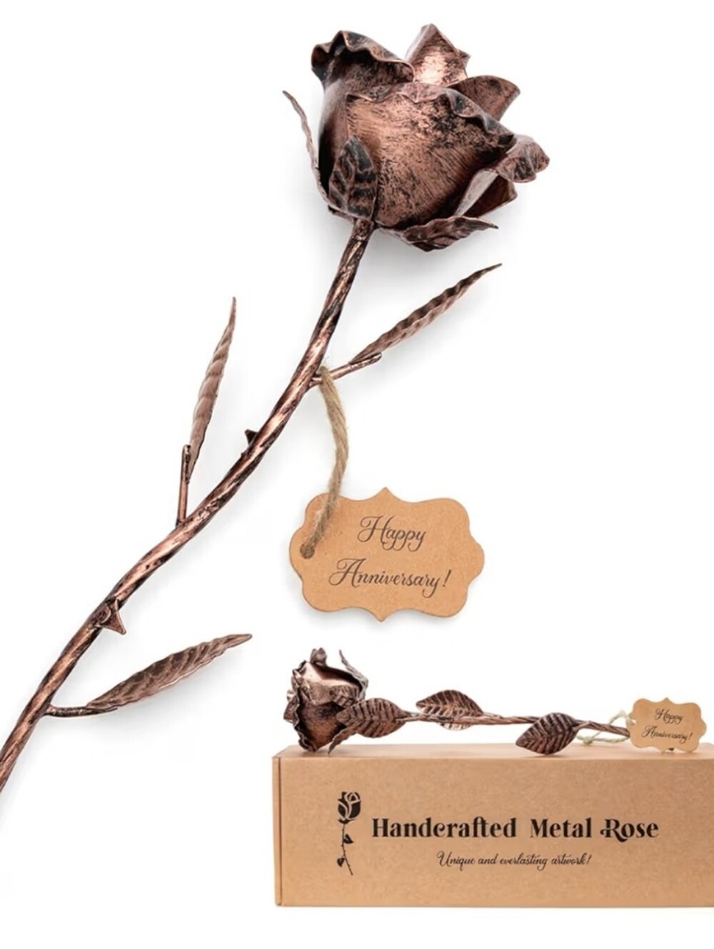 Copper Rose Gift for Anniversary - 7th/22th